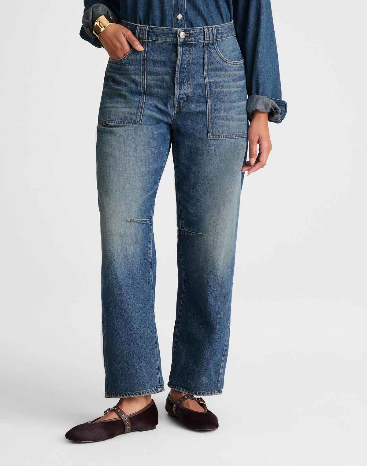 The Curvy Darted Barrel-Leg Jean Irmo Wash | Madewell