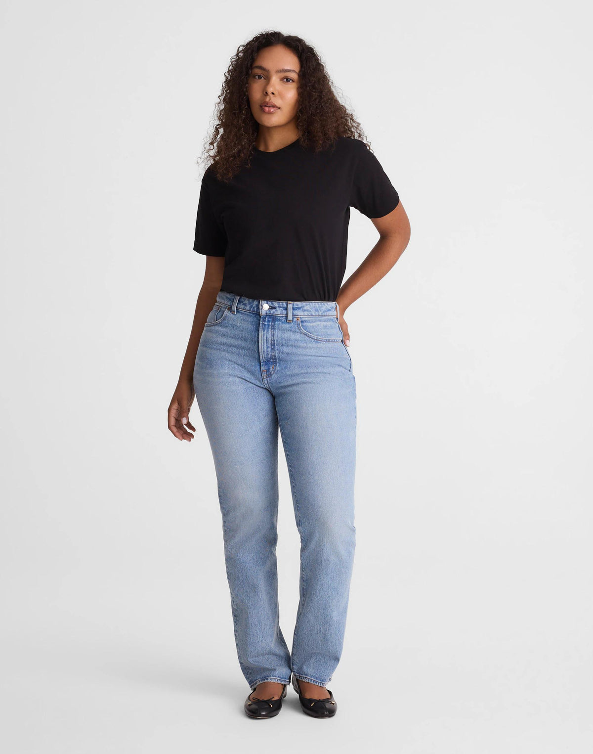 The Curvy Longline Straight Jean Raebrook Wash | Madewell