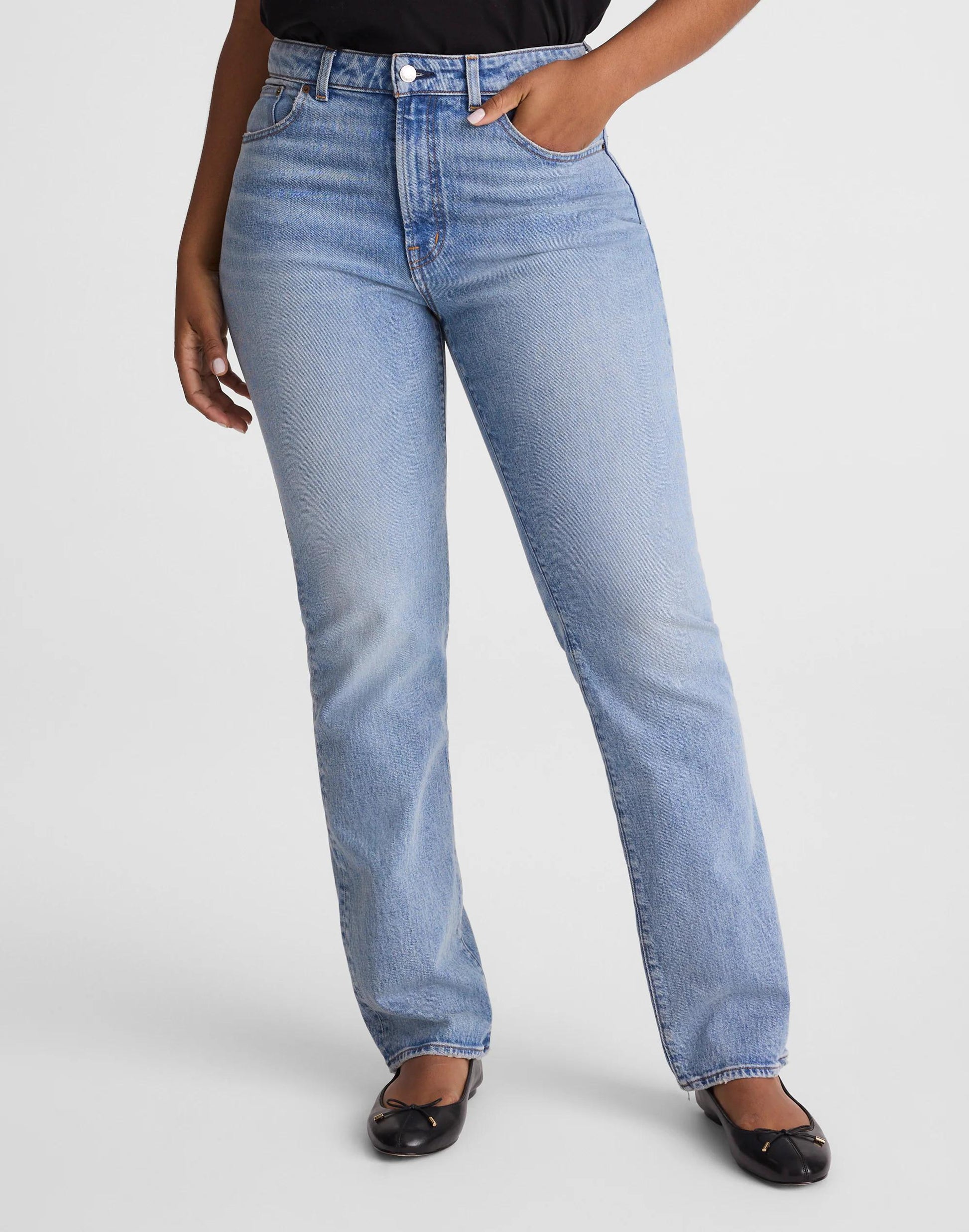 The Curvy Longline Straight Jean Raebrook Wash | Madewell