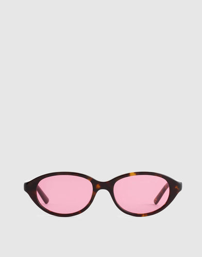 The Solina Oval Sunglasses Whisky Tort | Madewell