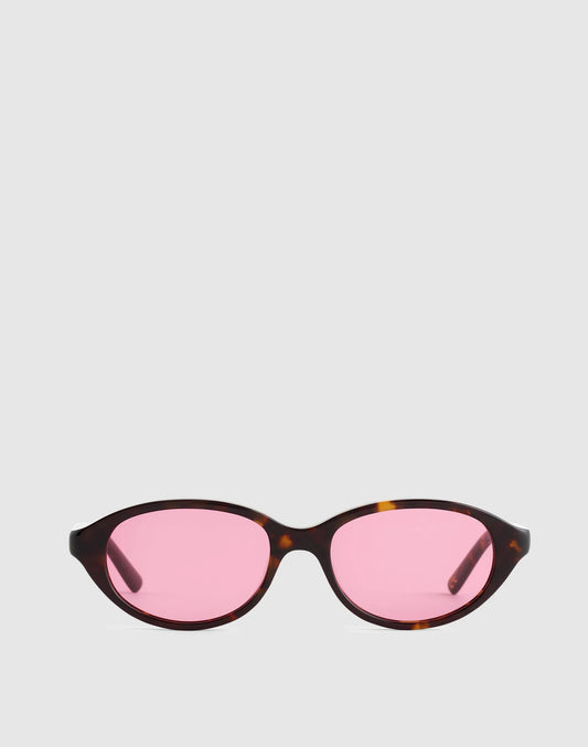 The Solina Oval Sunglasses Whisky Tort | Madewell