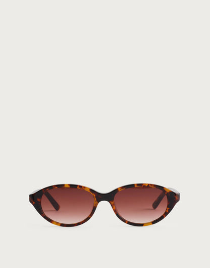 The Solina Oval Sunglasses Afterglow Red Tort | Madewell
