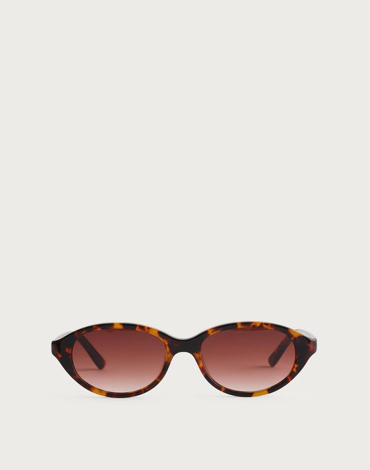 The Solina Oval Sunglasses Afterglow Red Tort | Madewell