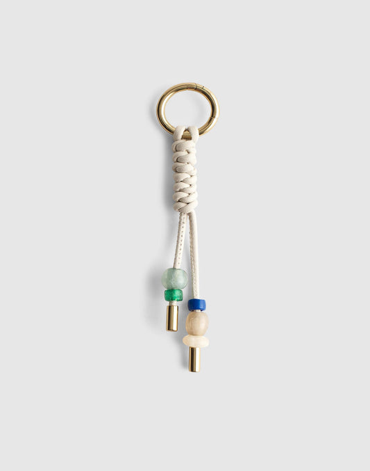 Braided Leather Bag Charm Vintage Muslin | Madewell