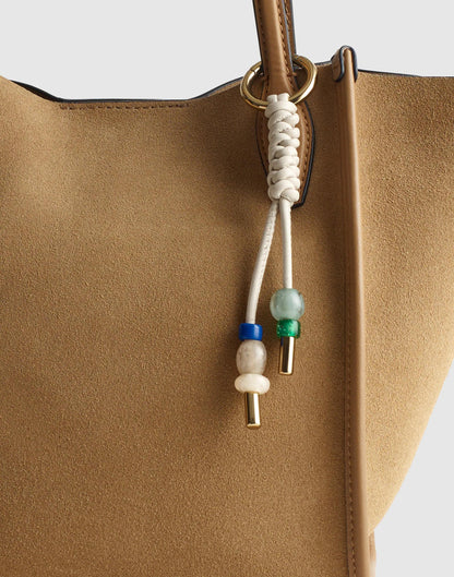 Braided Leather Bag Charm Vintage Muslin | Madewell