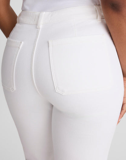 The Curvy Emmy Wide-Leg Jean in Super Stretch Denim Tile White | Madewell