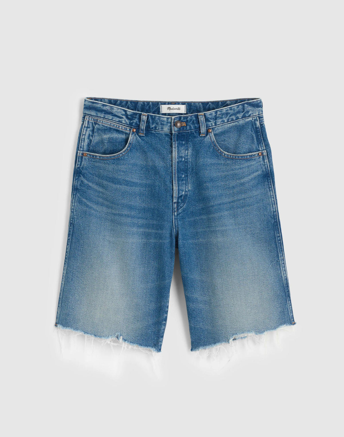 The Curvy Essex Long Baggy Short Retro Bright Wash | Madewell