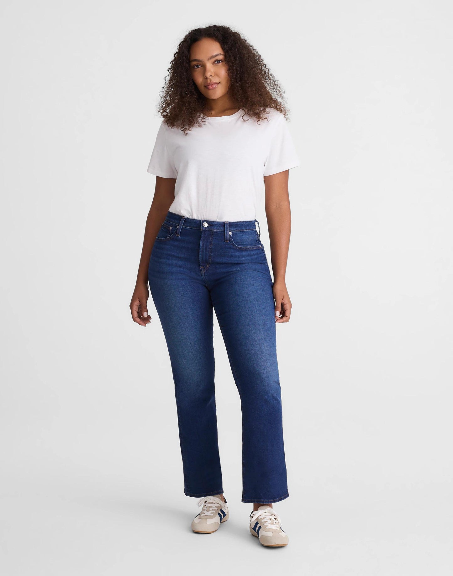 The Curvy Flare Crop Jean in Super Stretch Denim Osgoode Wash | Madewell