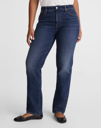 The Curvy Longline Straight Jean Midnight Waters Wash | Madewell