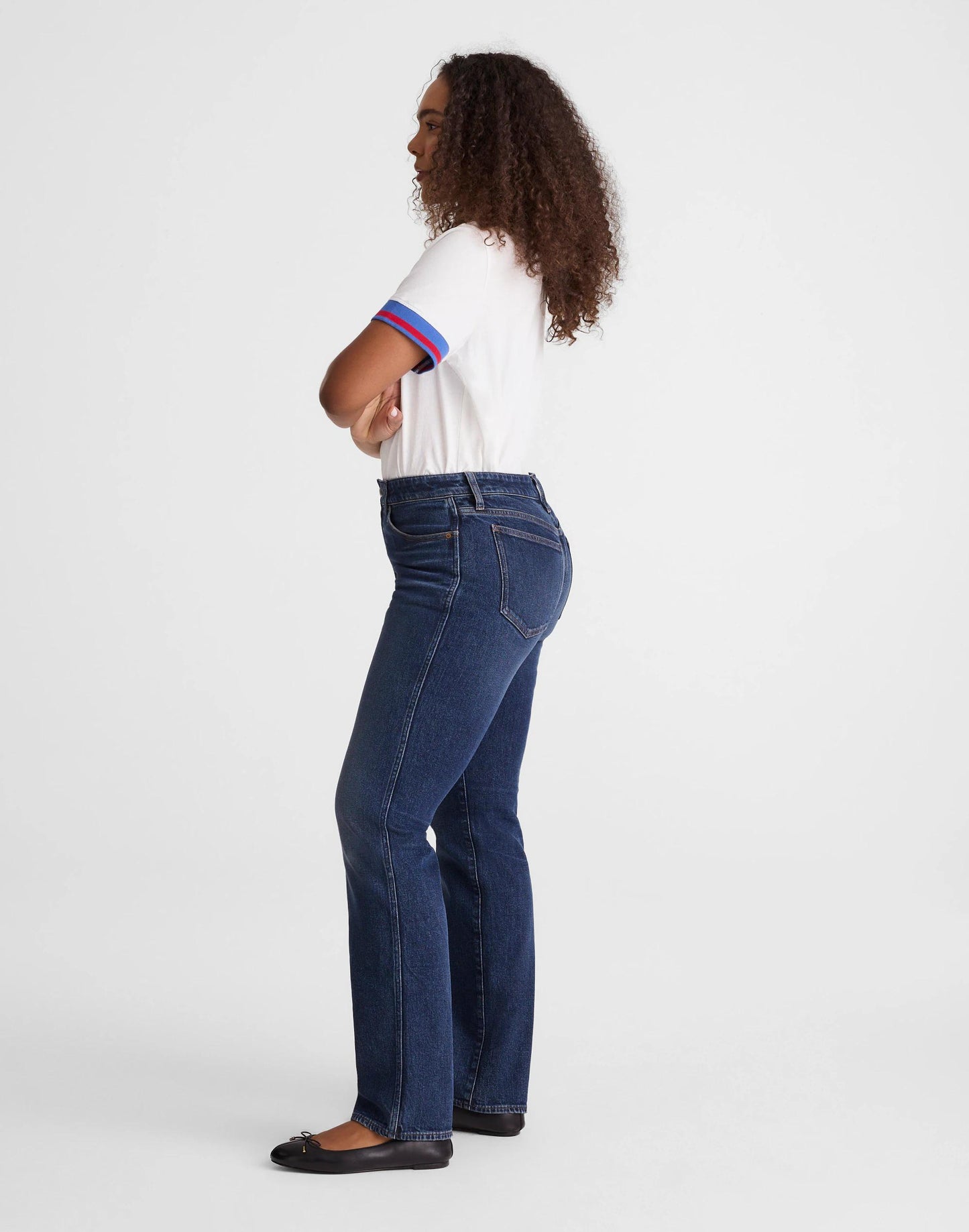 The Curvy Longline Straight Jean Midnight Waters Wash | Madewell
