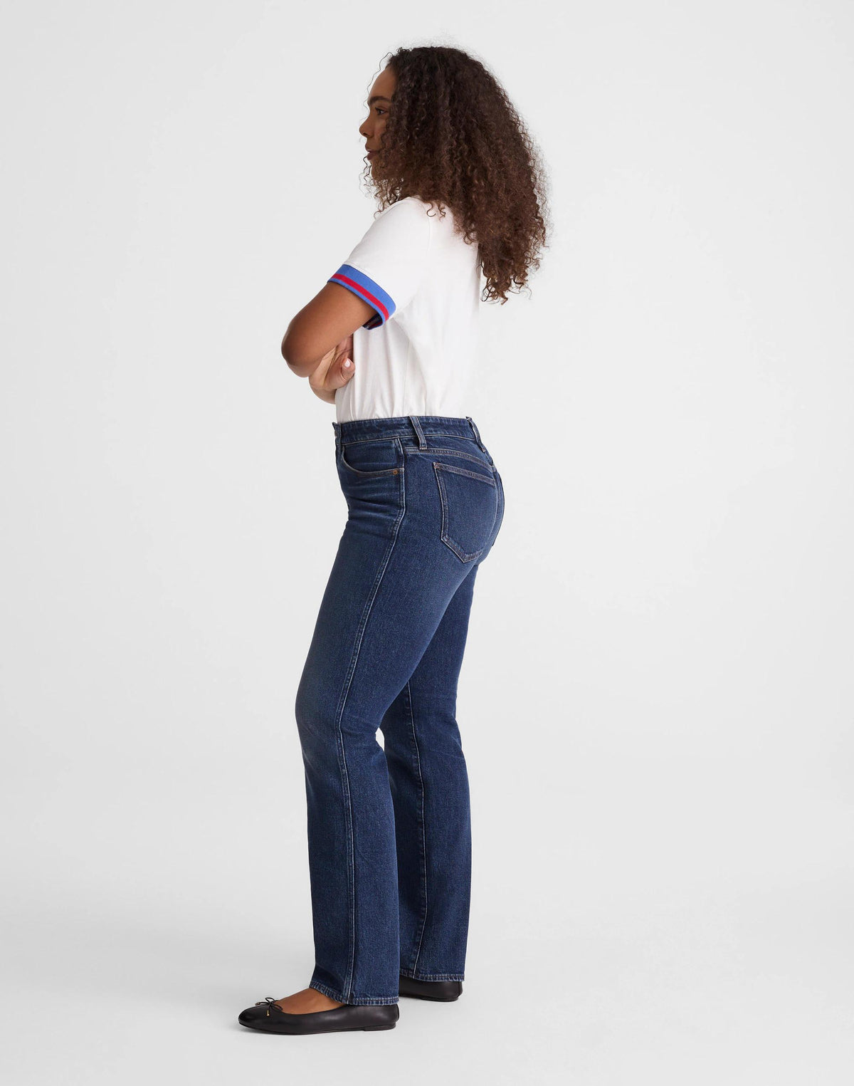 The Curvy Longline Straight Jean Midnight Waters Wash | Madewell