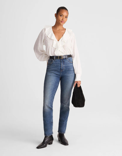 The Curvy Pencil Jean in Super Stretch Denim Concho Wash | Madewell