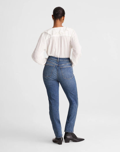 The Curvy Pencil Jean in Super Stretch Denim Concho Wash | Madewell