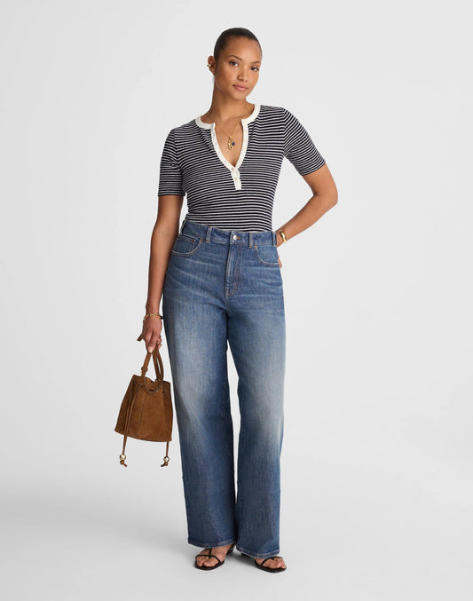 The Curvy Perfect Vintage Wide-Leg Jean Harvey Wash | Madewell