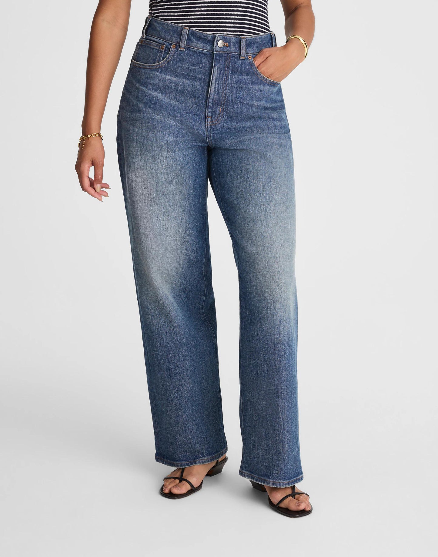 The Curvy Perfect Vintage Wide-Leg Jean Harvey Wash | Madewell