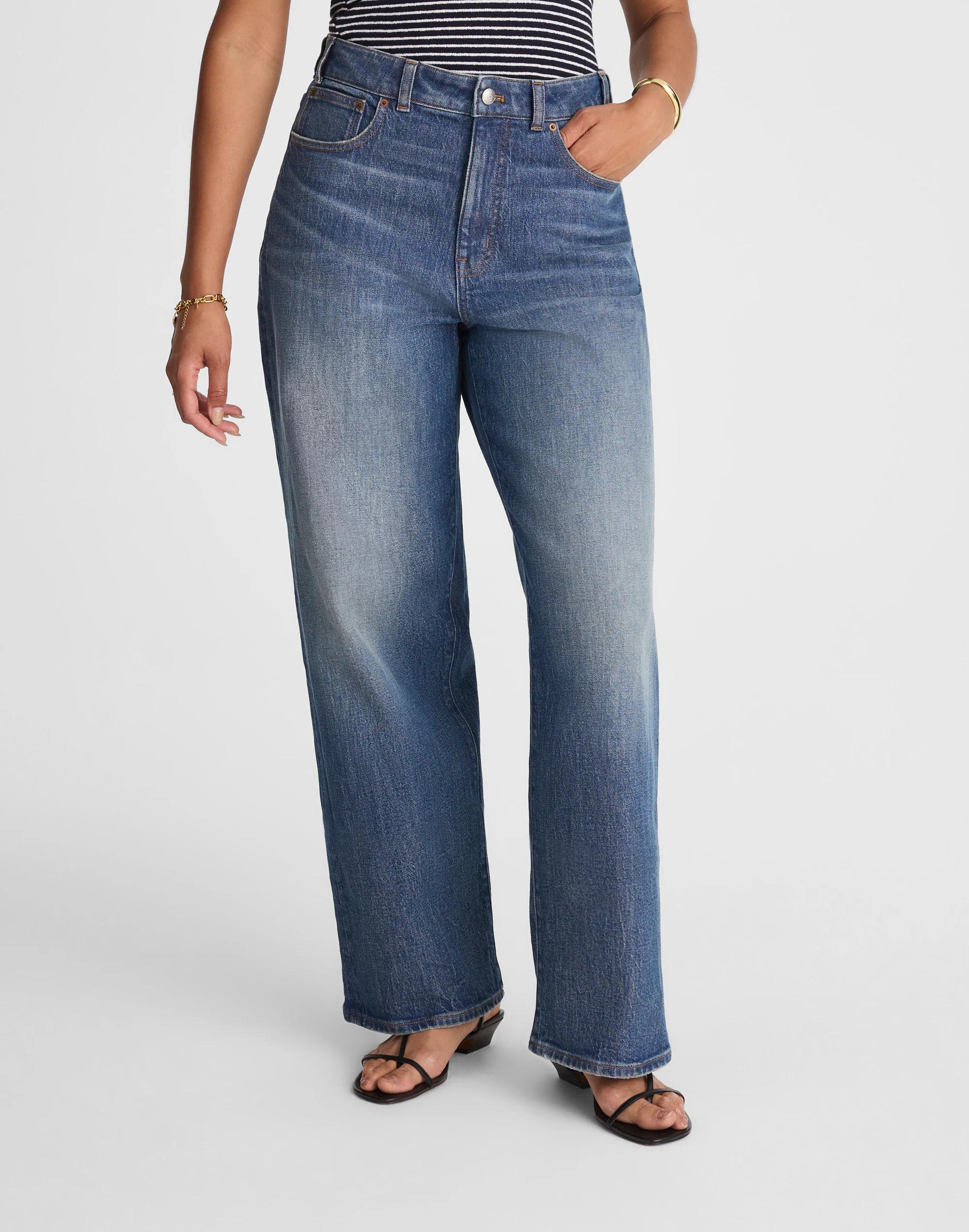 The Curvy Perfect Vintage Wide-Leg Jean Harvey Wash | Madewell