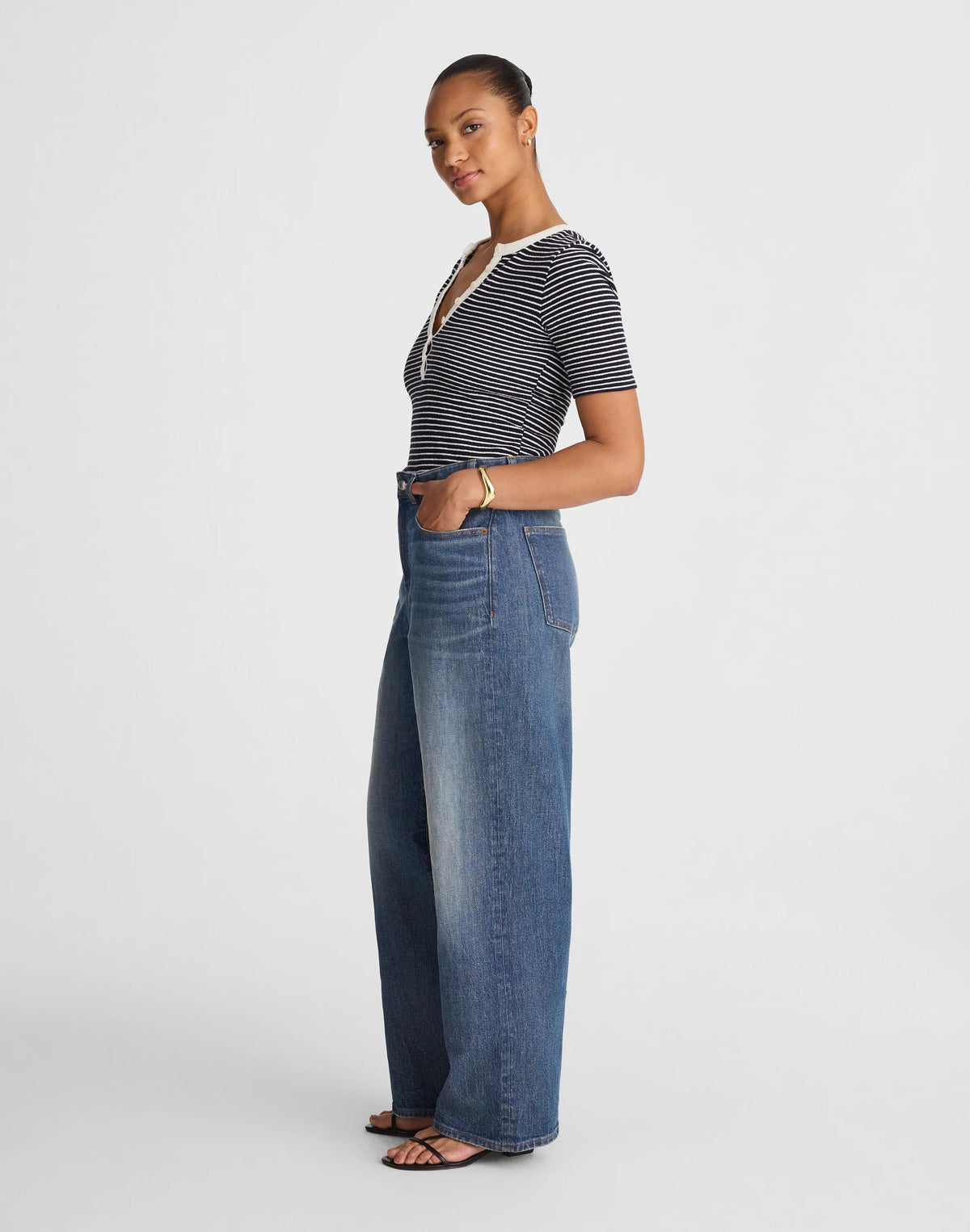 The Curvy Perfect Vintage Wide-Leg Jean Harvey Wash | Madewell