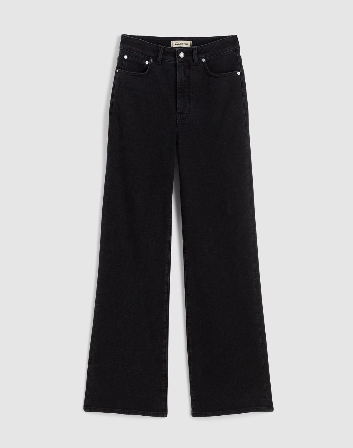 The Curvy Wide-Leg Jean in Super Stretch Denim Black Frost | Madewell