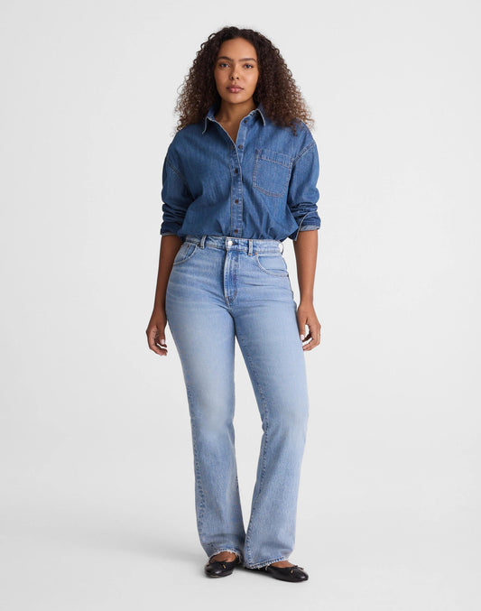 Curvy Relaxed Bootcut Jeans Raebrook Wash | Madewell