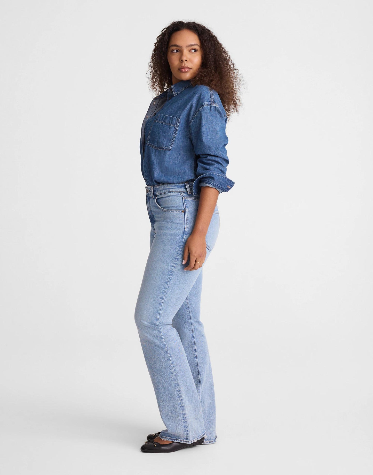 Curvy Relaxed Bootcut Jeans Raebrook Wash | Madewell