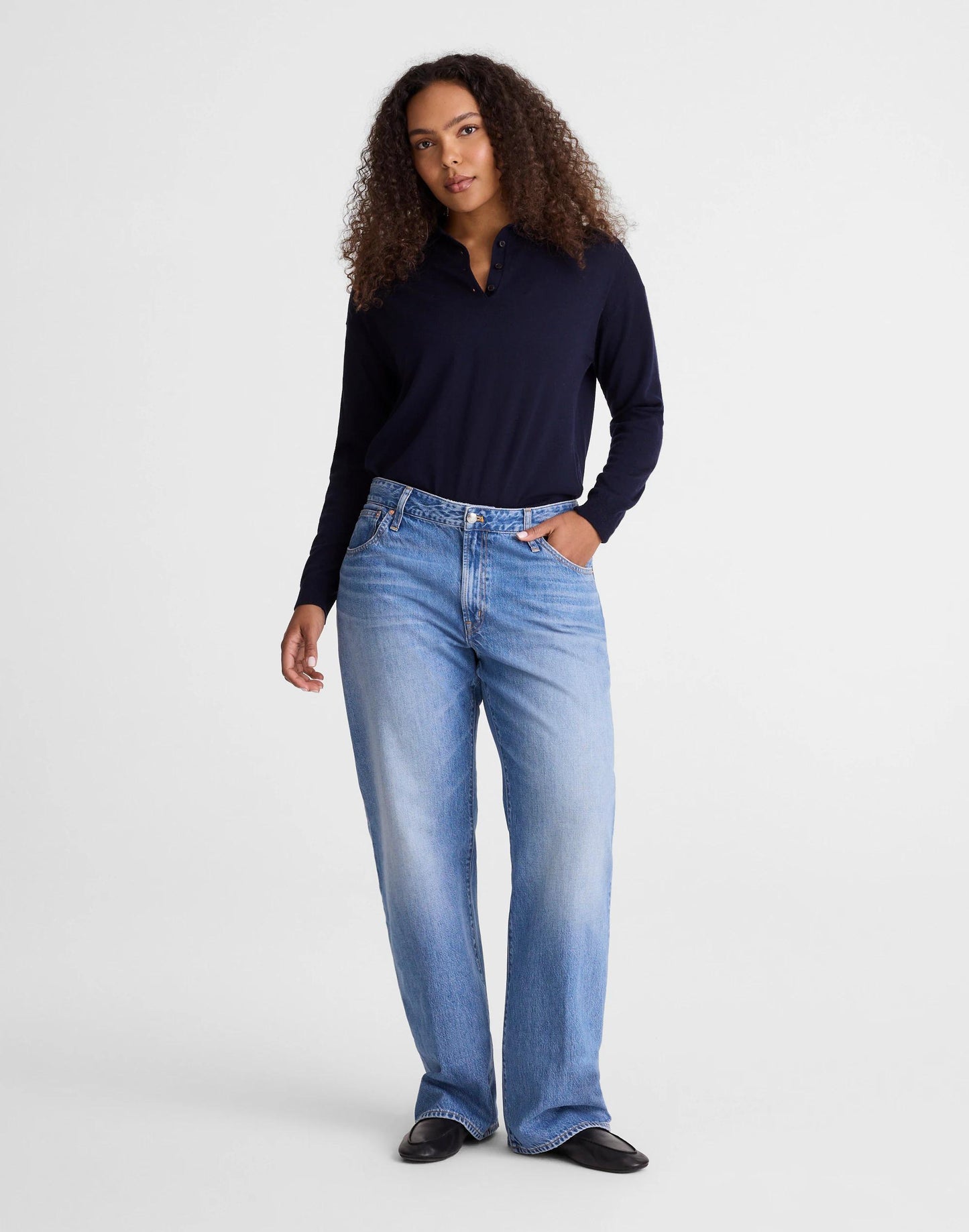 The Curvy Low-Rise Loose Jean in Midvale Wash Midvale Wash | Madewell