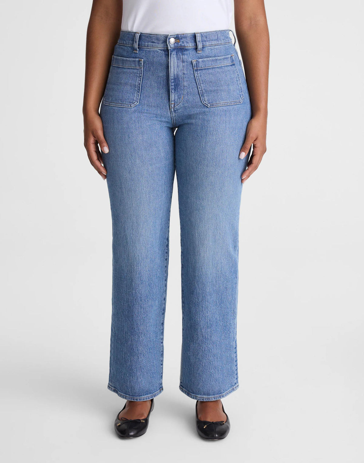 The Curvy Emmett Wide-Leg Jean Driftwater Wash | Madewell