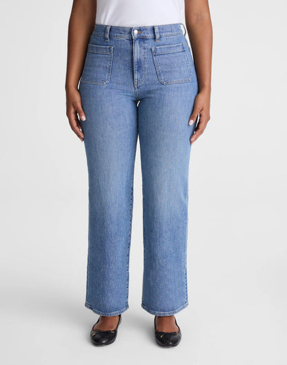 The Curvy Emmett Wide-Leg Jean Driftwater Wash | Madewell
