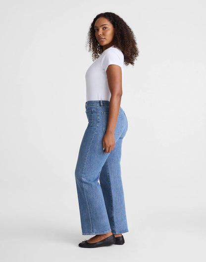 The Curvy Emmett Wide-Leg Jean Driftwater Wash | Madewell