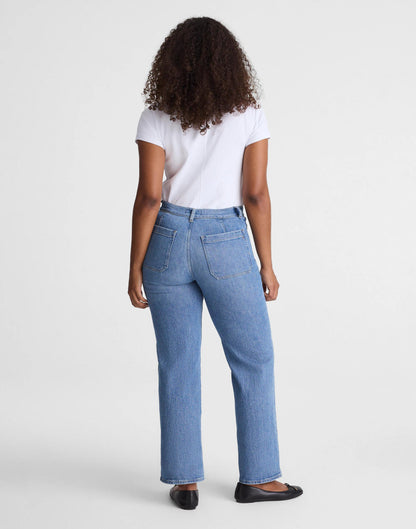The Curvy Emmett Wide-Leg Jean Driftwater Wash | Madewell