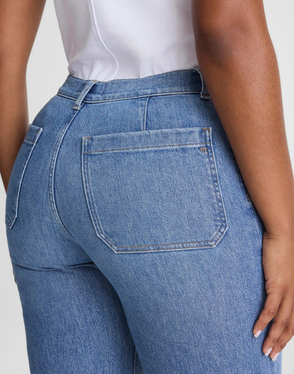 The Curvy Emmett Wide-Leg Jean Driftwater Wash | Madewell