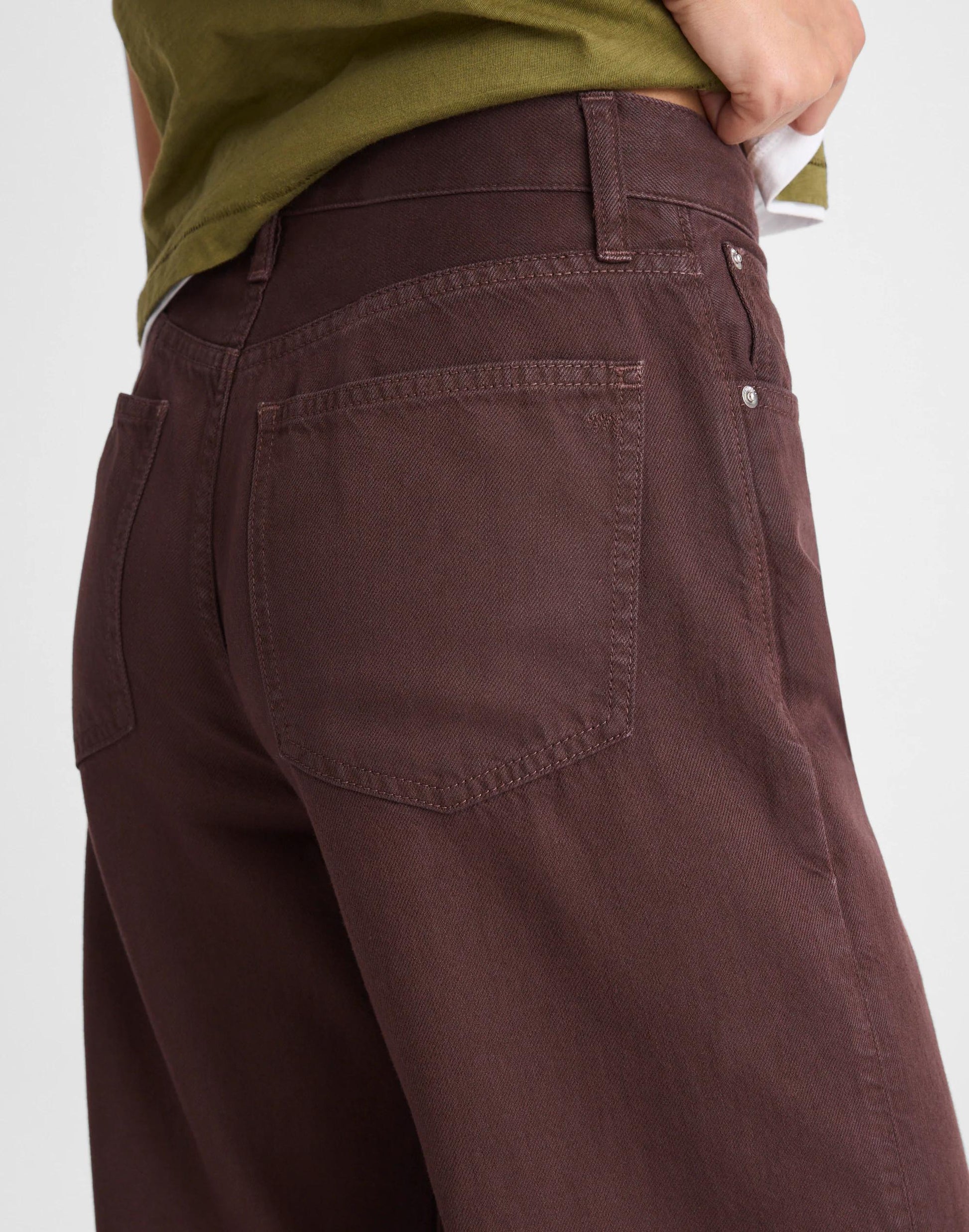 The Short Ultimate Wide-Leg Jean in Airy Denim Burnt Cocoa | Madewell