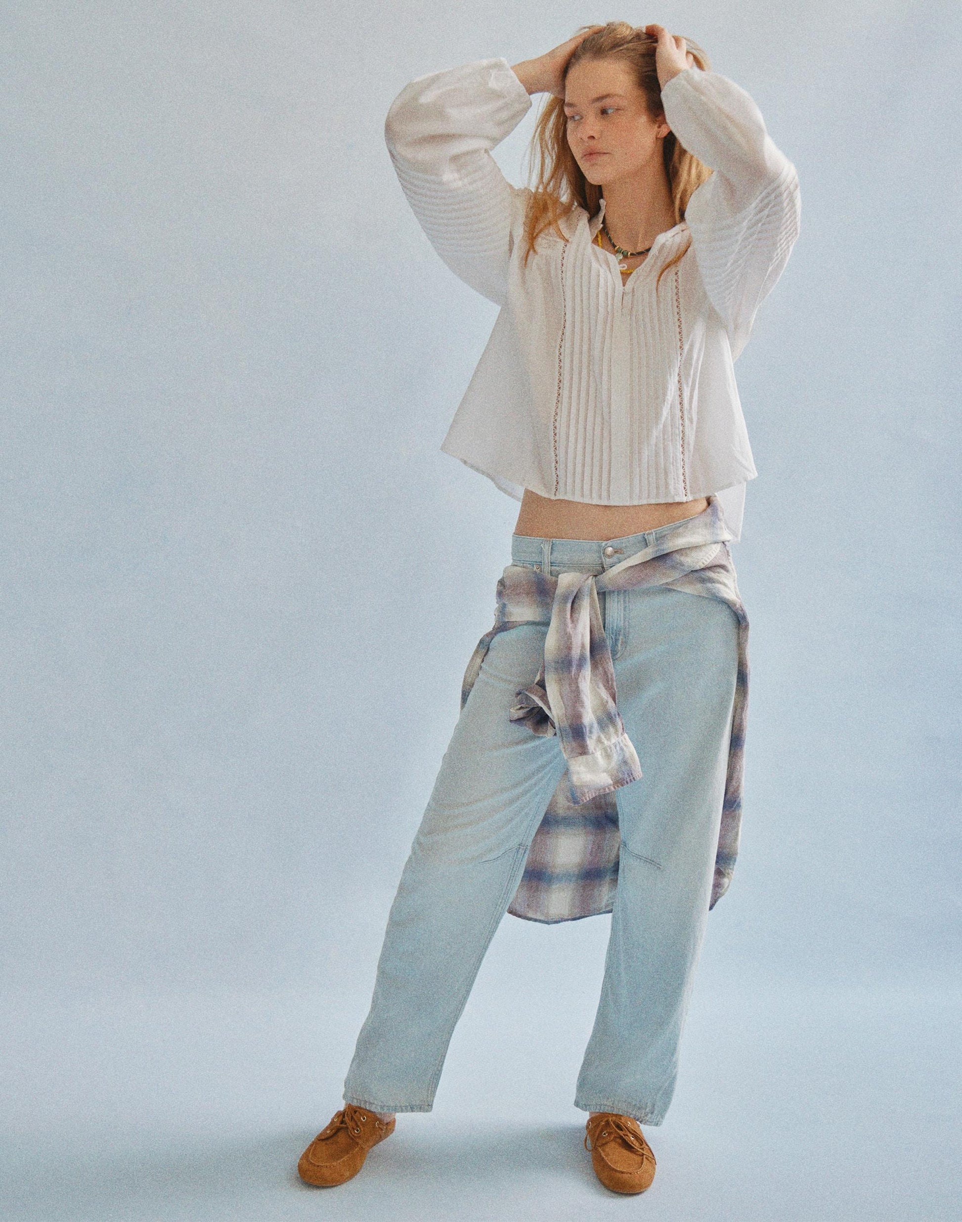 The Short Darted Barrel-Leg Jean in Airy Denim Laguna Wash | Madewell