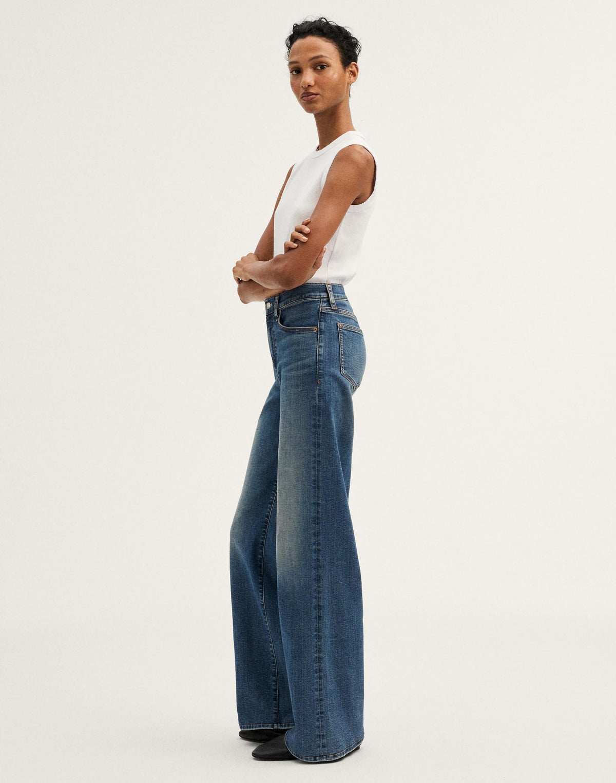 The Short Wide-Leg Jean in Super Stretch Sunnyside Wash | Madewell