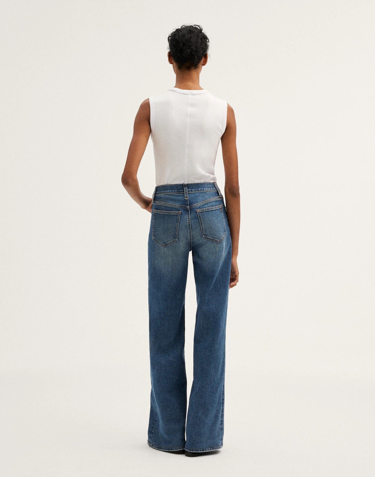 The Short Wide-Leg Jean in Super Stretch Sunnyside Wash | Madewell