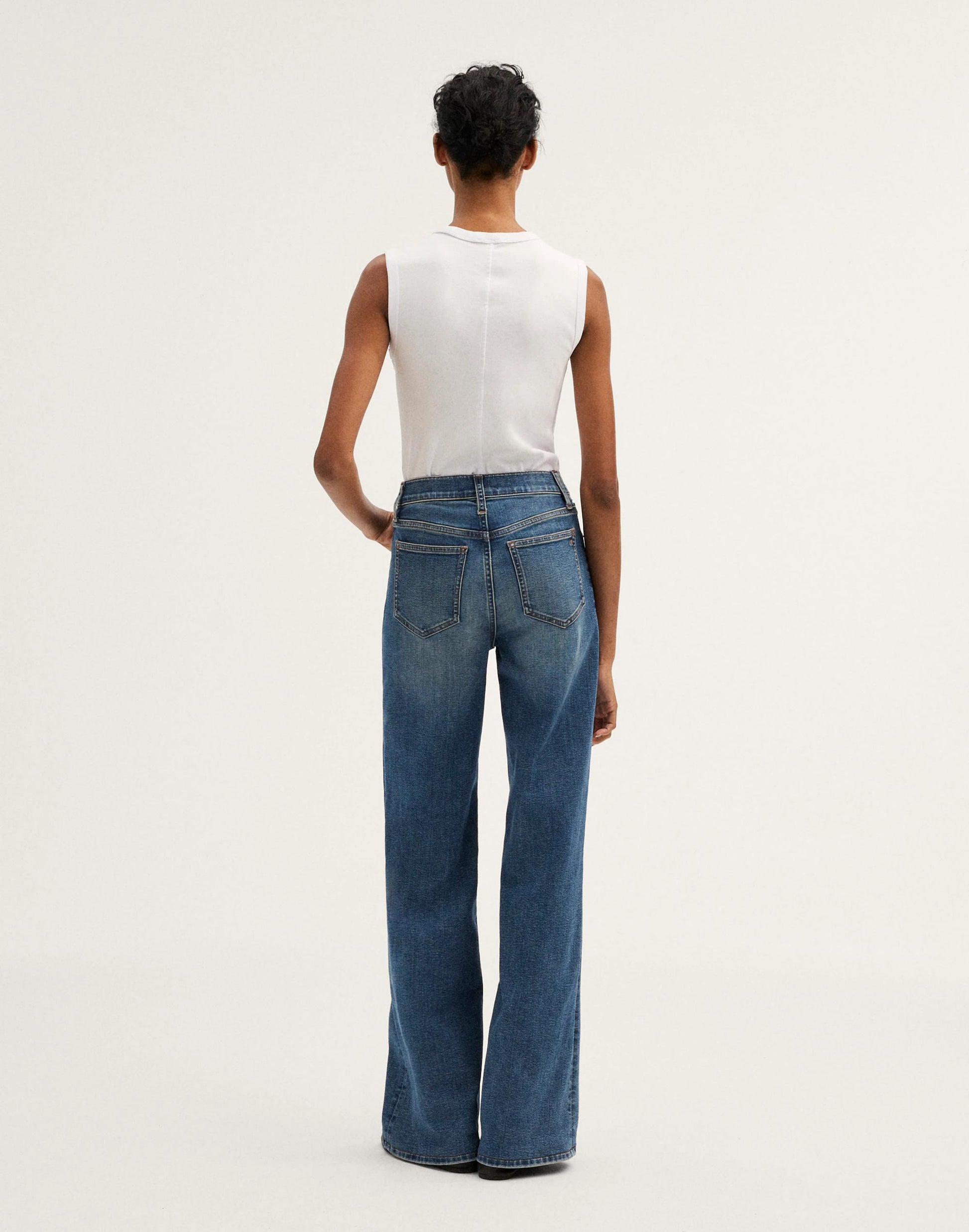 The Short Wide-Leg Jean in Super Stretch Sunnyside Wash | Madewell