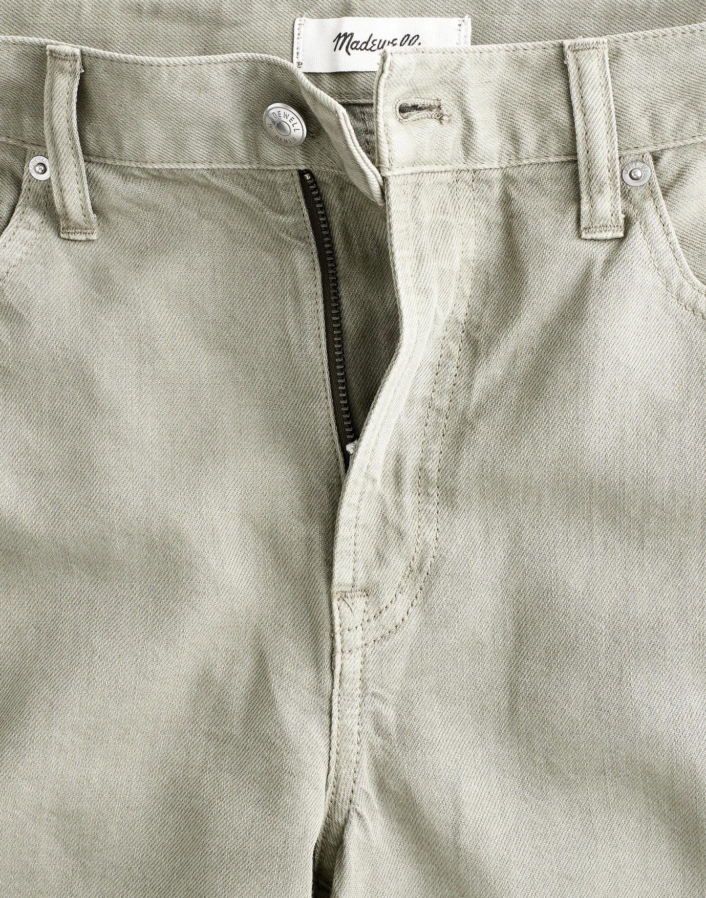 The Short Perfect Vintage Wide-Leg Jean in Airy Denim Chateau Olive | Madewell