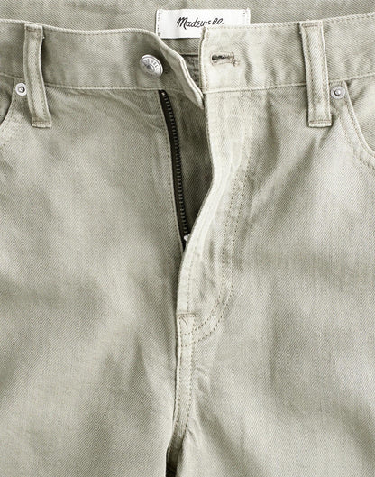 The Short Perfect Vintage Wide-Leg Jean in Airy Denim Chateau Olive | Madewell