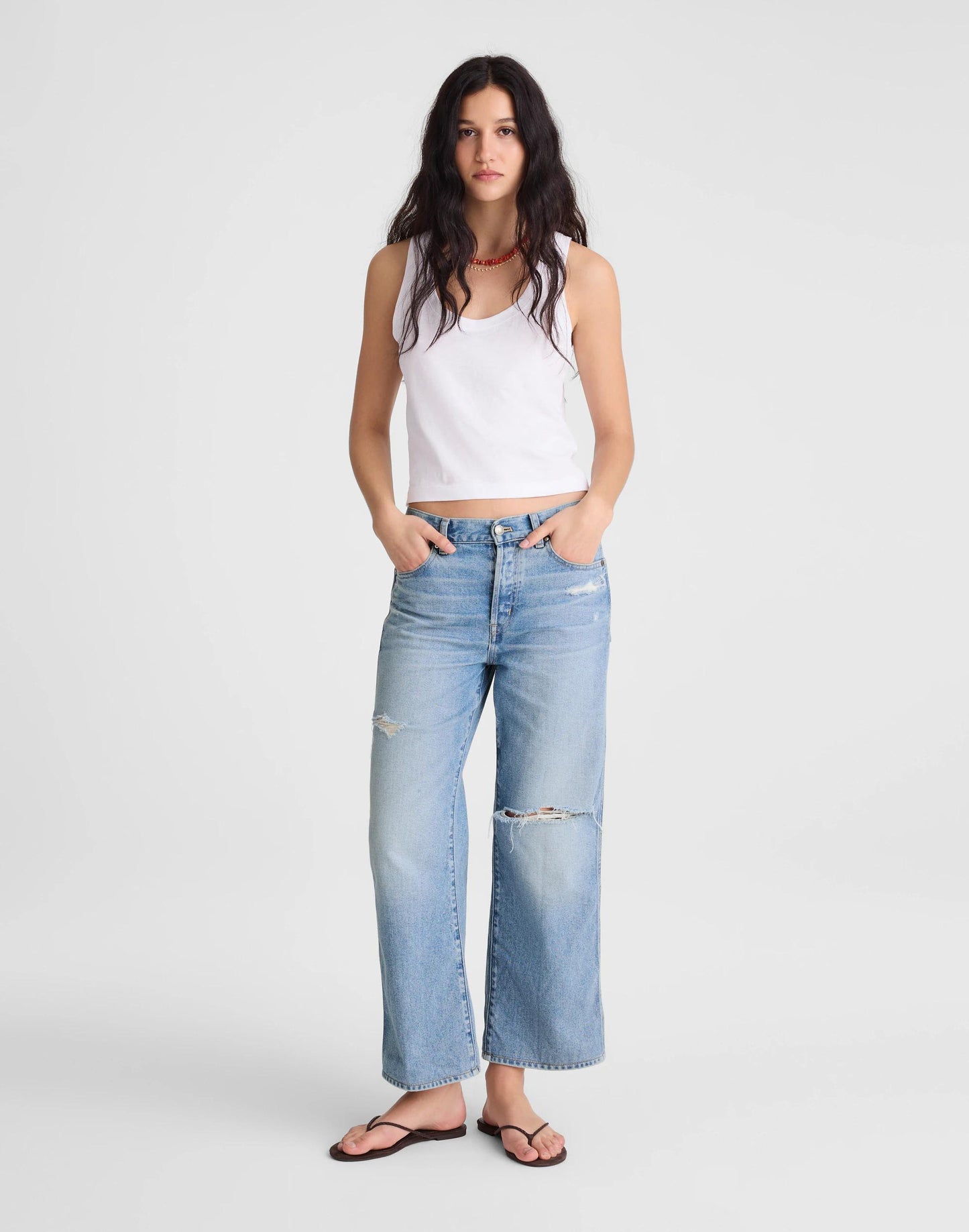 Short Low-Slung Baggy Crop Jean Larson Wash | Madewell