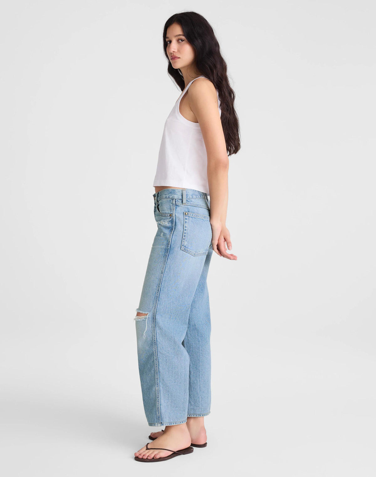 Short Low-Slung Baggy Crop Jean Larson Wash | Madewell