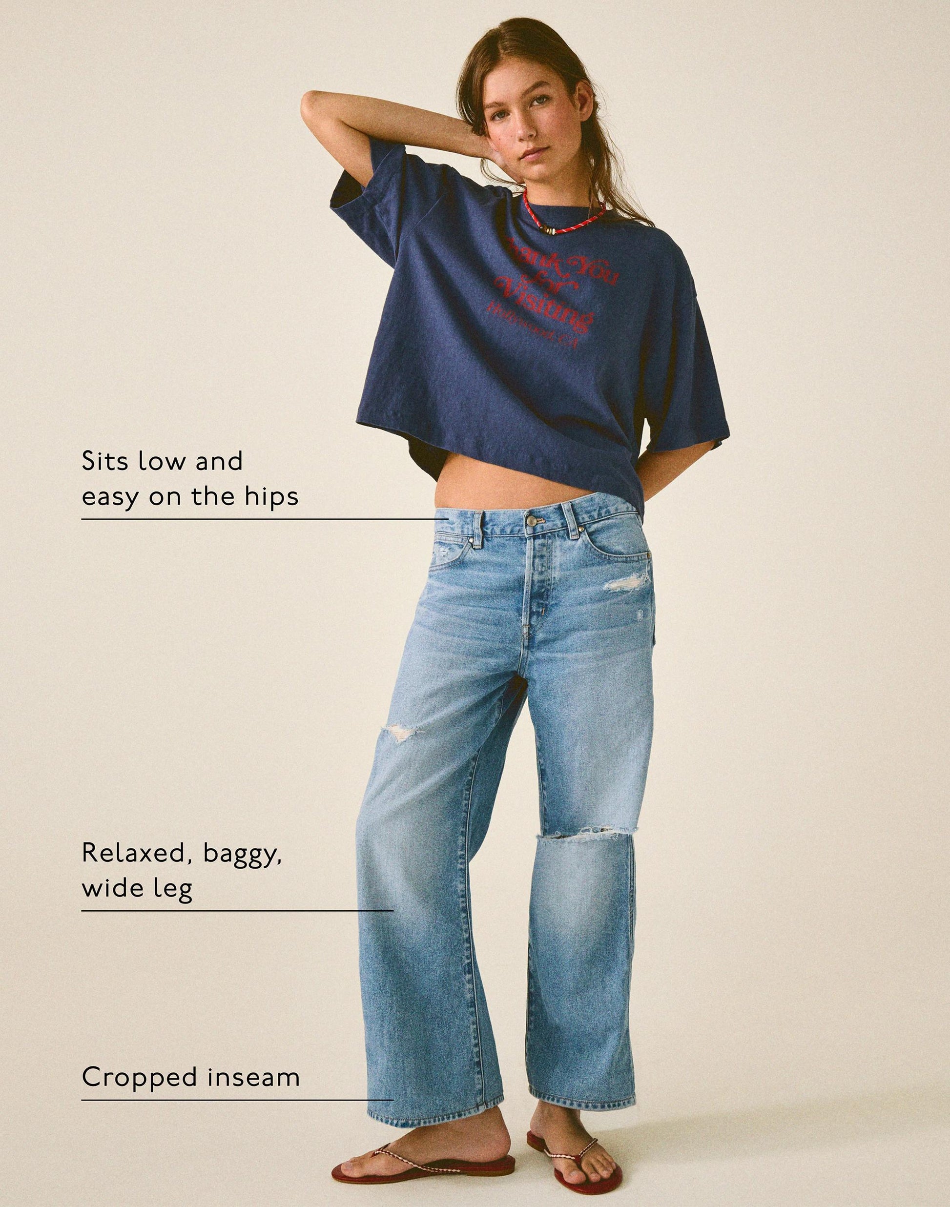 Short Low-Slung Baggy Crop Jean Larson Wash | Madewell