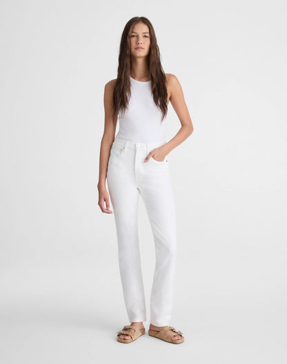 The Short Pencil Jean in Super Stretch Denim Tile White | Madewell