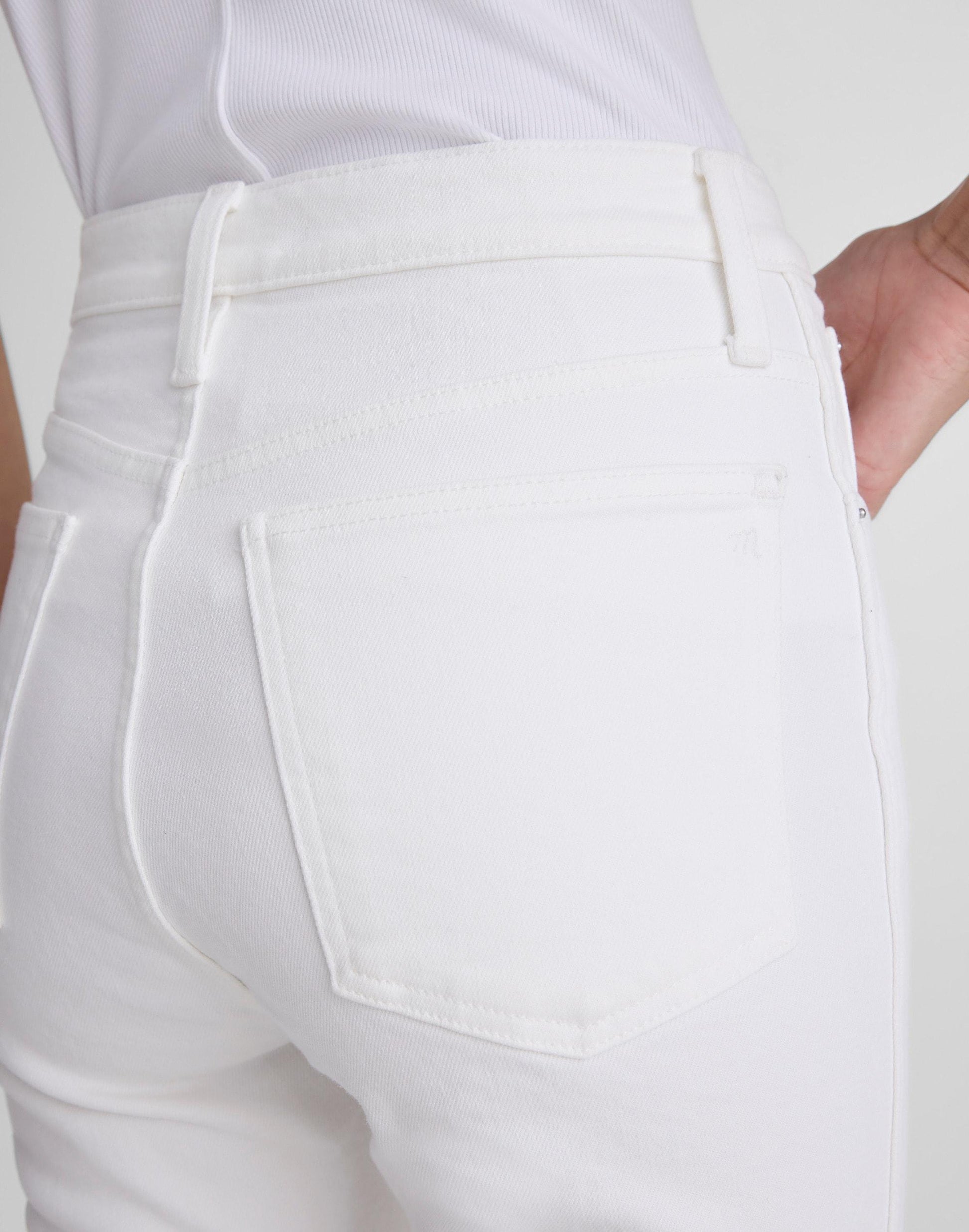 The Short Pencil Jean in Super Stretch Denim Tile White | Madewell