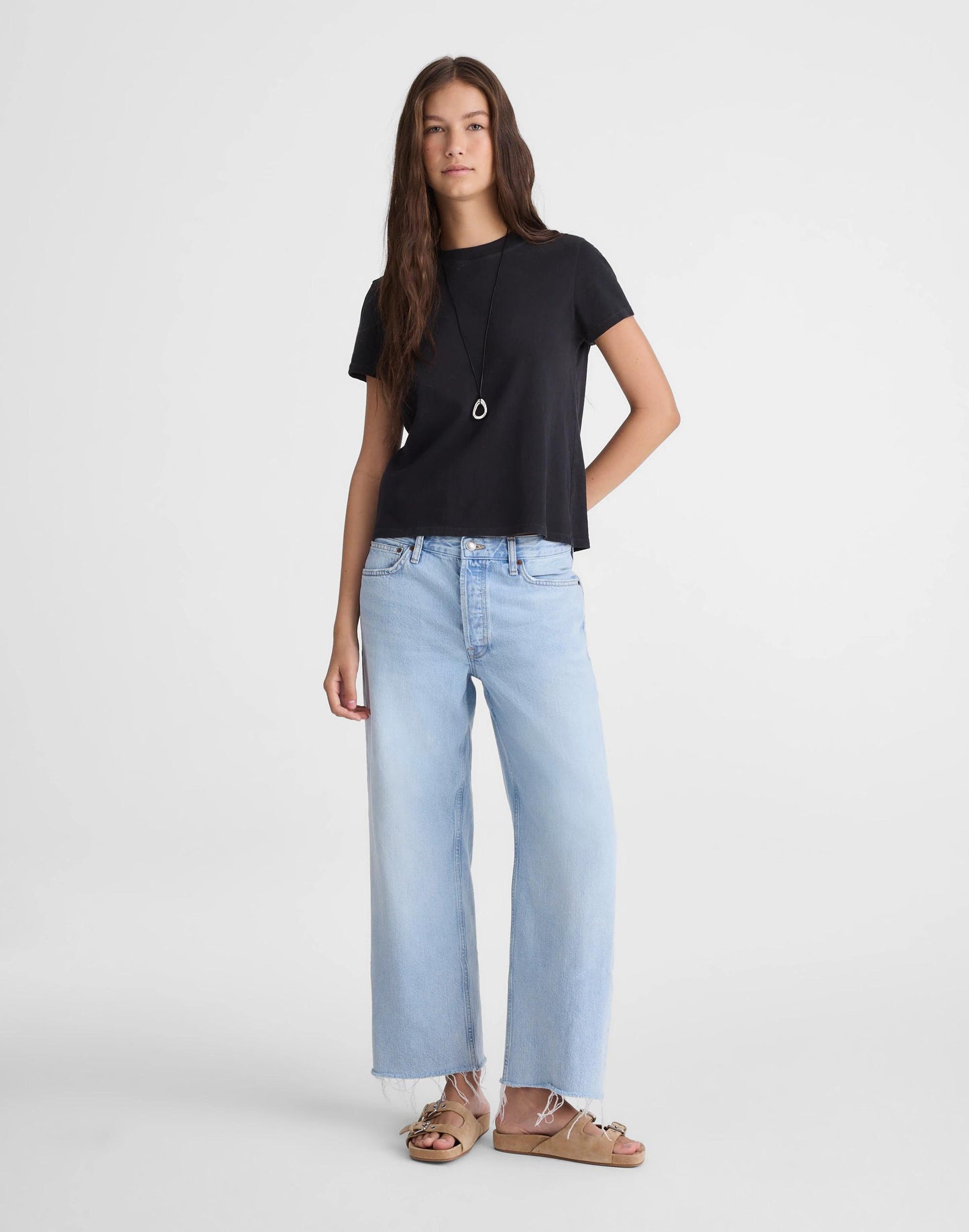 Short Low-Slung Baggy Crop Jean Foster Wash | Madewell
