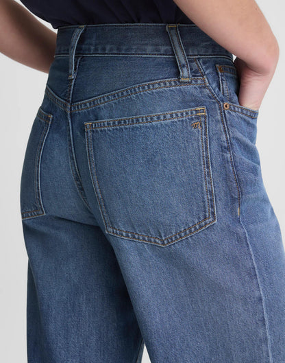 The Short Perfect Vintage Wide-Leg Crop Jean in Airy Denim Solstice Wash | Madewell
