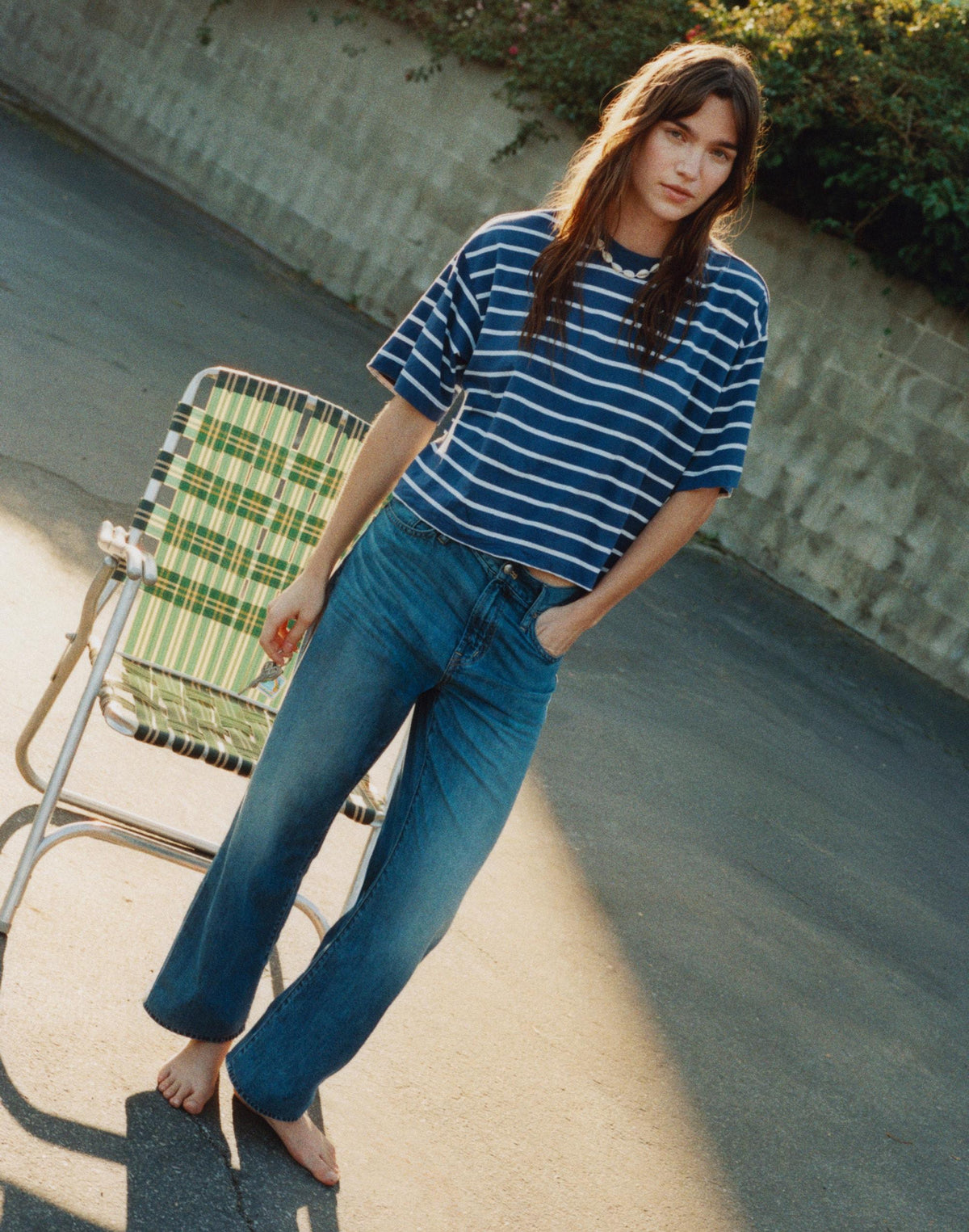 The Short Perfect Vintage Wide-Leg Crop Jean in Airy Denim Solstice Wash | Madewell