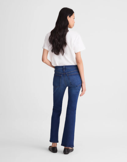 The Short Flare Crop Jean in Super Stretch Denim Osgoode Wash | Madewell