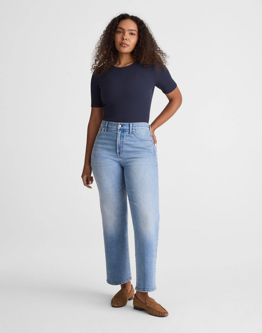 The Short Curvy Perfect Vintage Wide-Leg Crop Jean Raebrook Wash | Madewell