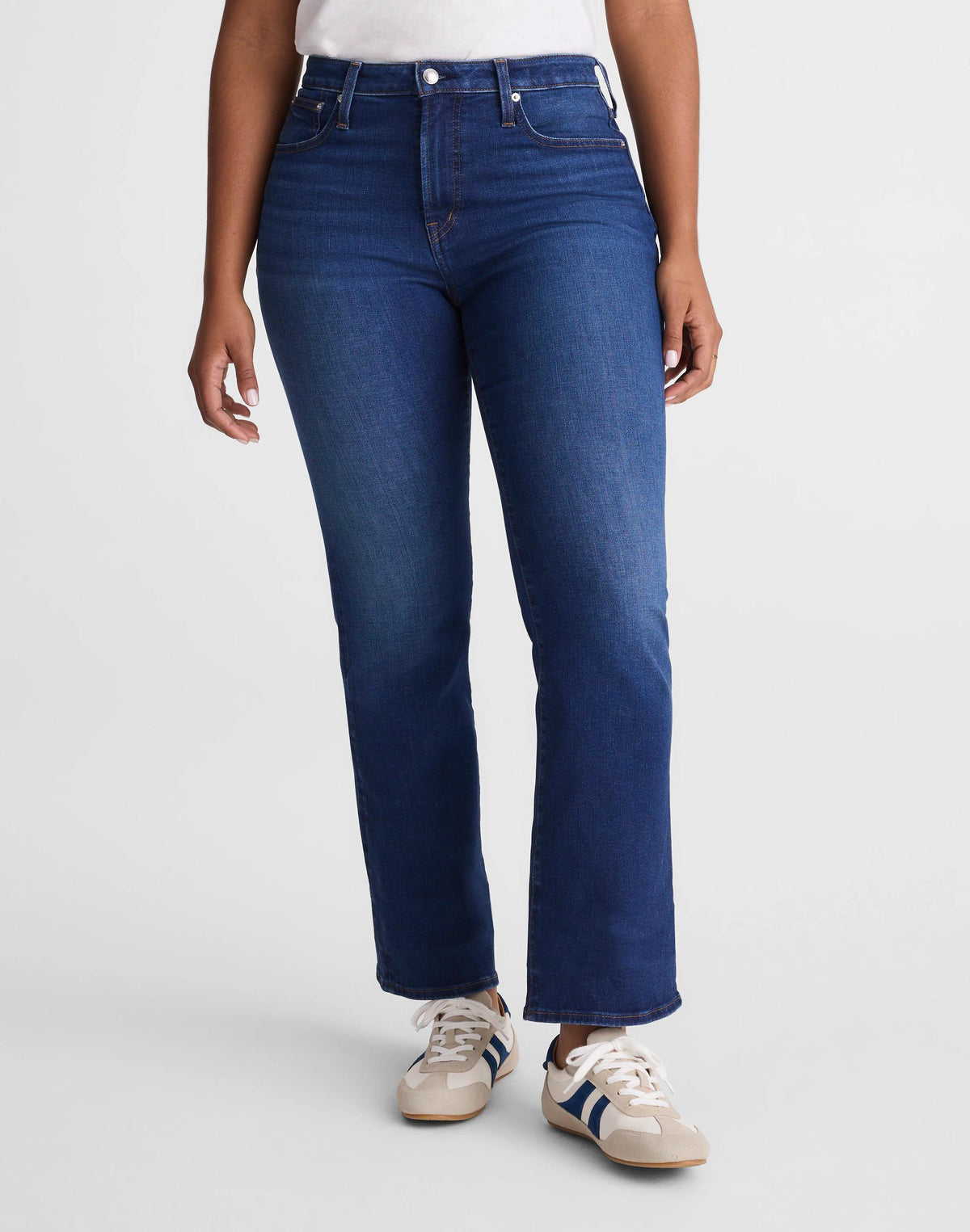The Short Curvy Flare Crop Jean in Super Stretch Denim Osgoode Wash | Madewell