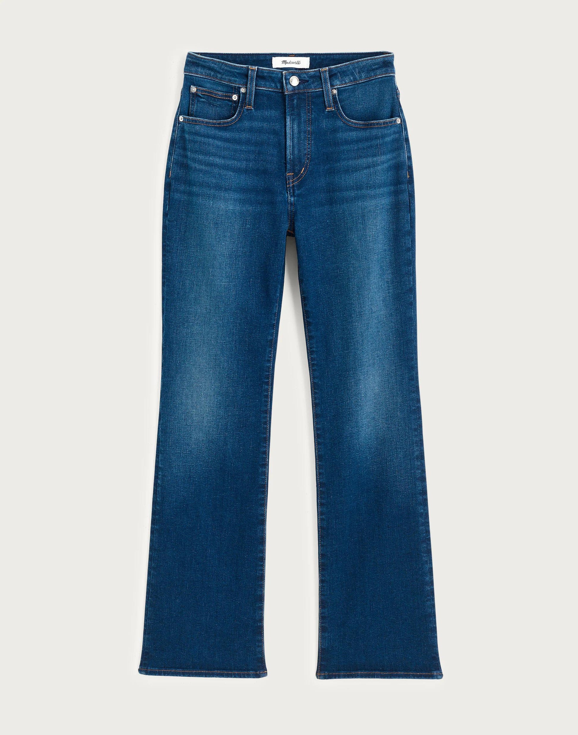 The Short Curvy Flare Crop Jean in Super Stretch Denim Osgoode Wash | Madewell