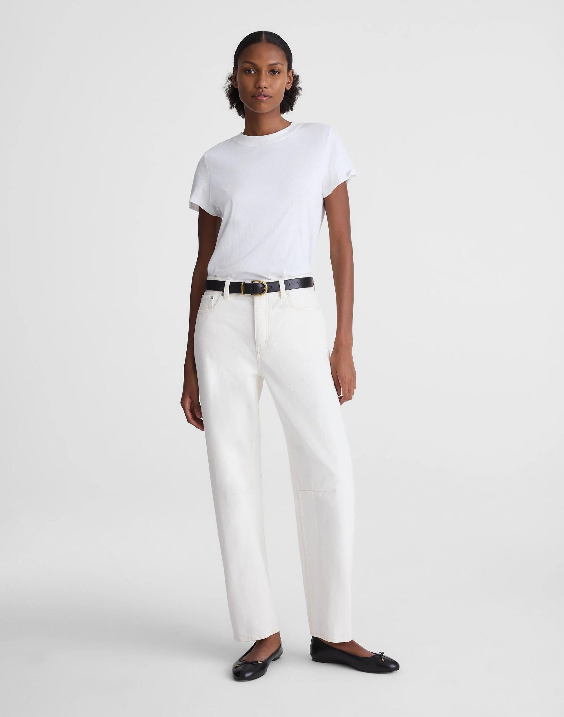 The Petite Darted Barrel-Leg Jean Vintage Canvas | Madewell